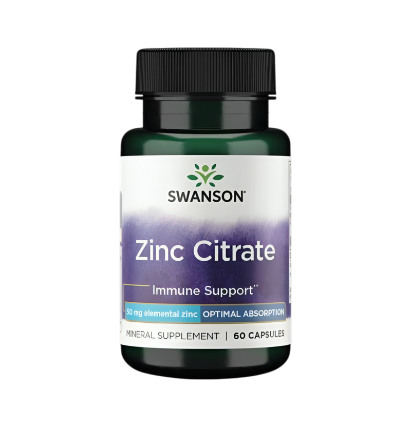 Swanson Zinc Citrate 50mg 60 Kapslar