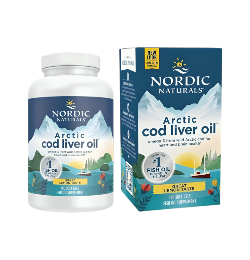 Nordic Naturals Arctic Cod Liver Oil 750mg Lemon 180 Mjuka Gelékapslar