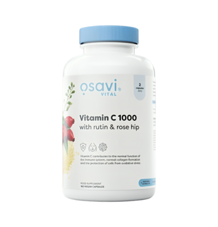 Osavi Vitamin C 1000mg with Rutin & Rose Hip 180 Veganska Kapslar