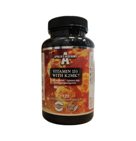Apollo's Hegemony Vitamin D3 with K2 MK7 120 Kapslar
