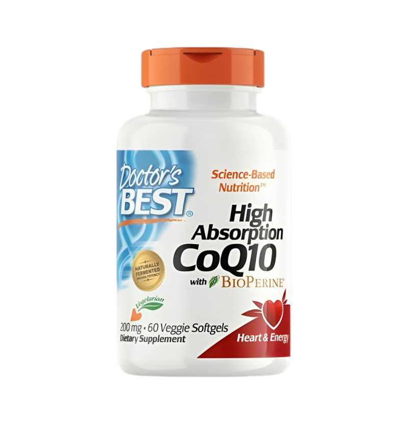 Doctor's Best High Absorption CoQ10 with BioPerine 200mg 60 Vegetariska mjukgelkapslar