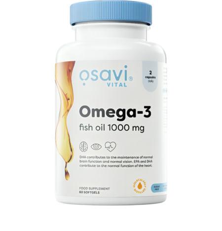 Osavi Omega-3 Fish Oil Molecularly Distilled 1000mg 60 Mjuka gelkapslar