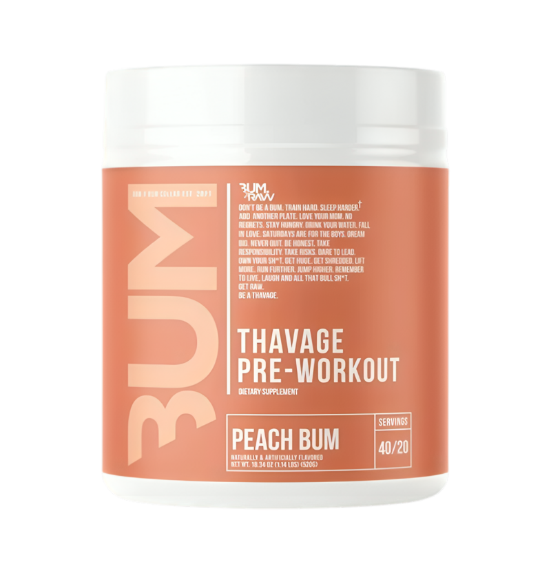 Raw Nutrition Thavage Pre-Workout Peach Bum 520g Pulver