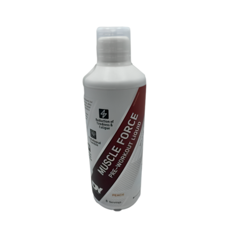 Dorian Yates Muscle Force Liquid Pre-Workout Peach 500ml