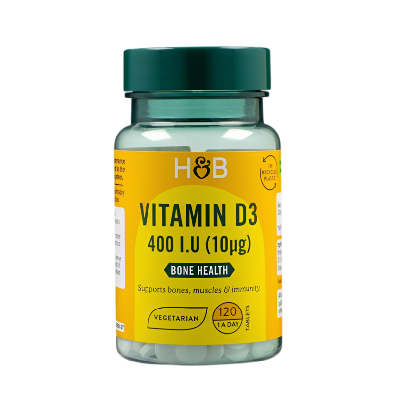 Holland & Barrett Vitamin D3 10µg 120 Tabletter