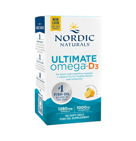 Nordic Naturals Ultimate Omega-D3 Fish Oil 1280mg Lemon 60 Mjukgelkapslar