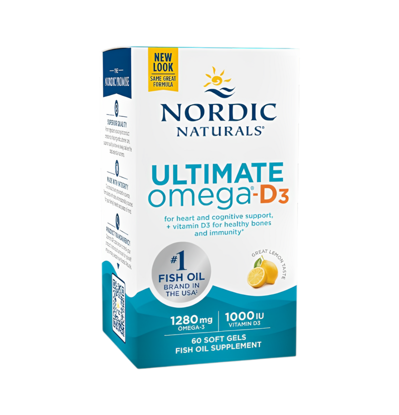 Nordic Naturals Ultimate Omega-D3 Fish Oil 1280mg Lemon 60 Mjukgelkapslar